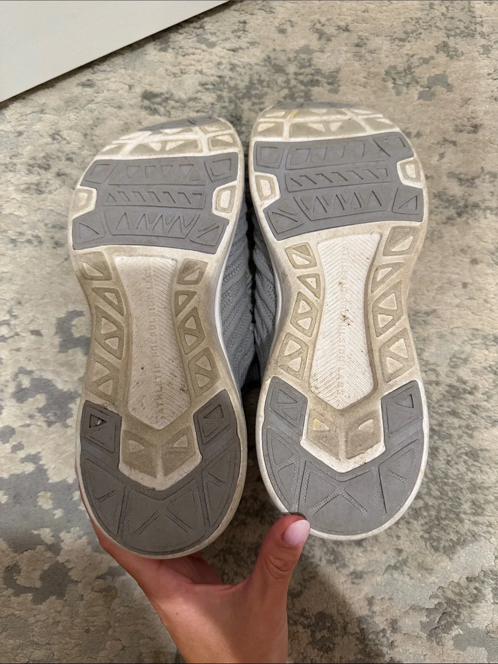 APL Light Grey Knit Slip-On Sneakers